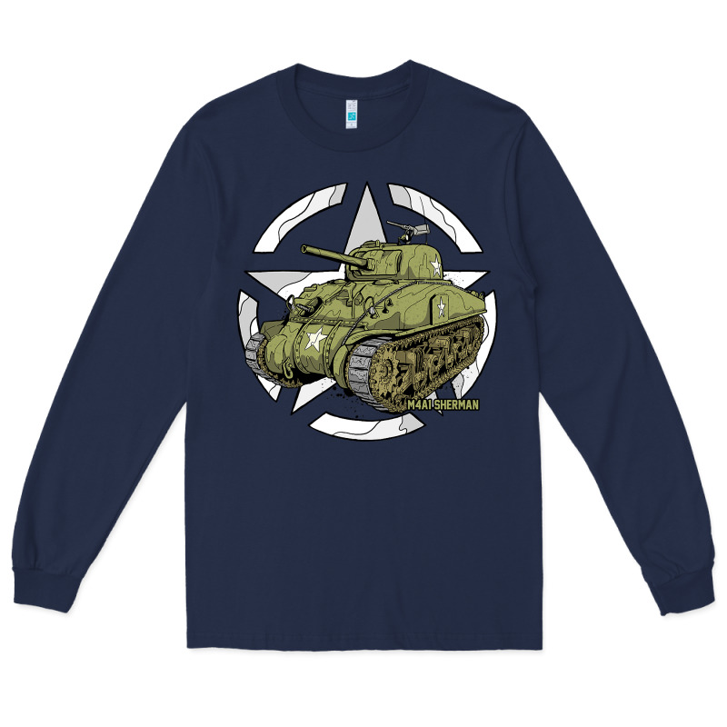 Sherman M4a1 Wwii Army Tank History Vintage Long Sleeve Tee by longCreatives | Teevron