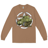 Toasted Coconut Sherman M4A1 WWII Army Tank History Vintage Long Sleeve Tee - longCreatives