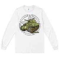 White Sherman M4A1 WWII Army Tank History Vintage Long Sleeve Tee - longCreatives