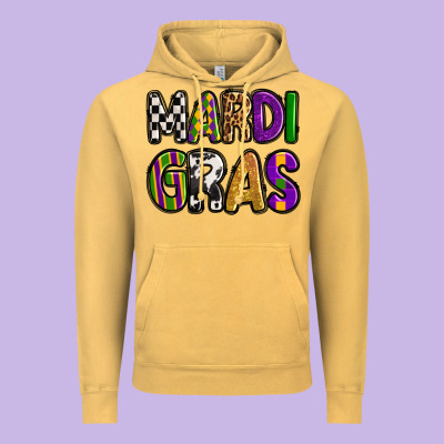 Mardi Gras Copy Vintage Hoodie Designed By Oliviacreatesart