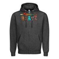 Charcoal Heather brave and aztec wood sunflower with arrow Zipper Hoodie - Artiststas