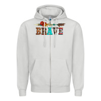 Dove Grey brave and aztec wood sunflower with arrow Zipper Hoodie - Artiststas