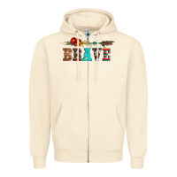 Brave And Aztec Wood Sunflower With Arrow Zipper Hoodie | Teevron