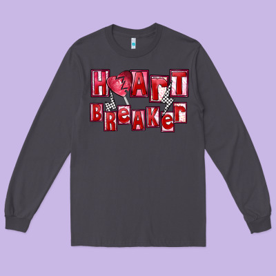Heart Breaker Valentine's Day Long Sleeve Tee Designed By Fadigitalartstudio