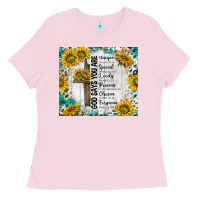 God Says You Are With Sunflower Ladies Tee | Teevron