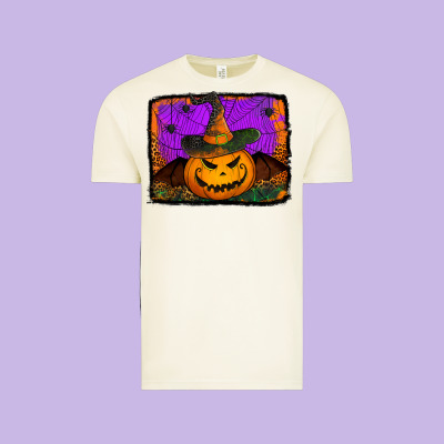 Jack O' Lantern Pumpkin Vintage Tee Designed By Jasminsmagicworld