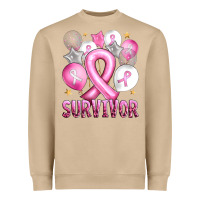 Mushroom Balloons cancer ribbon survivor Heavyweight Sweatshirt - Artiststas