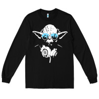 Black DJ Yoda Long Sleeve Tee - longCreatives