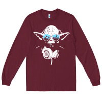 Burgundy DJ Yoda Long Sleeve Tee - longCreatives