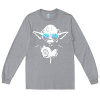Heather Grey DJ Yoda Long Sleeve Tee - longCreatives