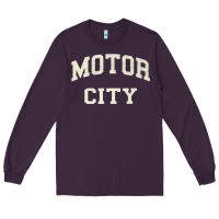 Plum Classic Motor City Detroit Varsity Long Sleeve Tee - longCreatives