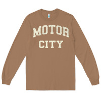 Toasted Coconut Classic Motor City Detroit Varsity Long Sleeve Tee - longCreatives