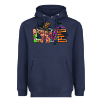 Navy love halloween heifer Heavyweight Hoodie - AdoDesignShop