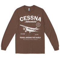 Chestnut cessna distressed Long Sleeve Tee - longCreatives