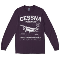 Plum cessna distressed Long Sleeve Tee - longCreatives