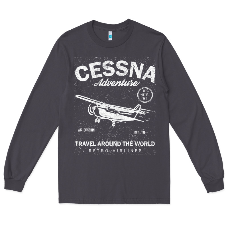 Cessna Distressed Long Sleeve Tee by longCreatives | Teevron