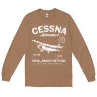 Toasted Coconut cessna distressed Long Sleeve Tee - longCreatives
