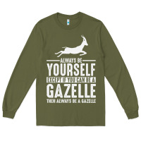 Army Green Gazelle Gift Lover Long Sleeve Tee - longCreatives