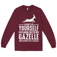 Burgundy Gazelle Gift Lover Long Sleeve Tee - longCreatives