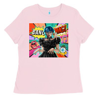 Bubblegum Pink pop art gothic girl Ladies Tee - TumblerDesignByShophia