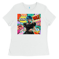 White pop art gothic girl Ladies Tee - TumblerDesignByShophia