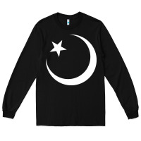 Black Islam Symbol Design white Long Sleeve Tee - longCreatives