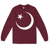 Burgundy Islam Symbol Design white Long Sleeve Tee - longCreatives
