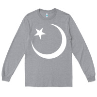 Heather Grey Islam Symbol Design white Long Sleeve Tee - longCreatives