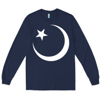 Navy Islam Symbol Design white Long Sleeve Tee - longCreatives