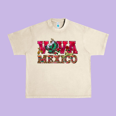 Viva Mexico Urban Heavy Tee Designed By Howdyjamesfarm