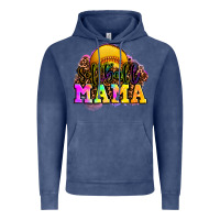 Vintage Denim softball mama Vintage Hoodie - OliviaCreatesArt