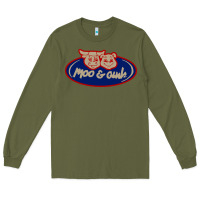 Army Green Moo and Oink Chicago Long Sleeve Tee - longCreatives