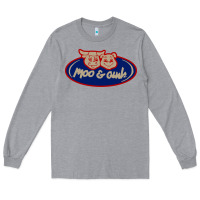 Heather Grey Moo and Oink Chicago Long Sleeve Tee - longCreatives