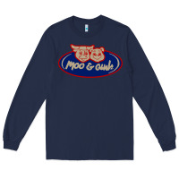 Navy Moo and Oink Chicago Long Sleeve Tee - longCreatives