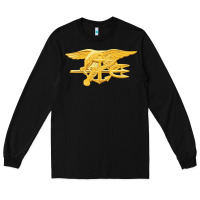 Black Navy Seals badge Long Sleeve Tee - longCreatives