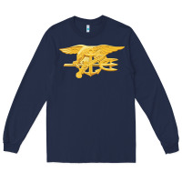 Navy Navy Seals badge Long Sleeve Tee - longCreatives