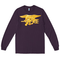 Plum Navy Seals badge Long Sleeve Tee - longCreatives