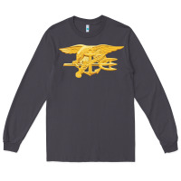 Smoke Navy Seals badge Long Sleeve Tee - longCreatives
