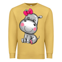 Antique Gold cute hippopotamus Premium Sweatshirt - AdoDesignShop