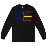 Newfoundland And Labrador Flag - 3 Color Long Sleeve Tee | Teevron