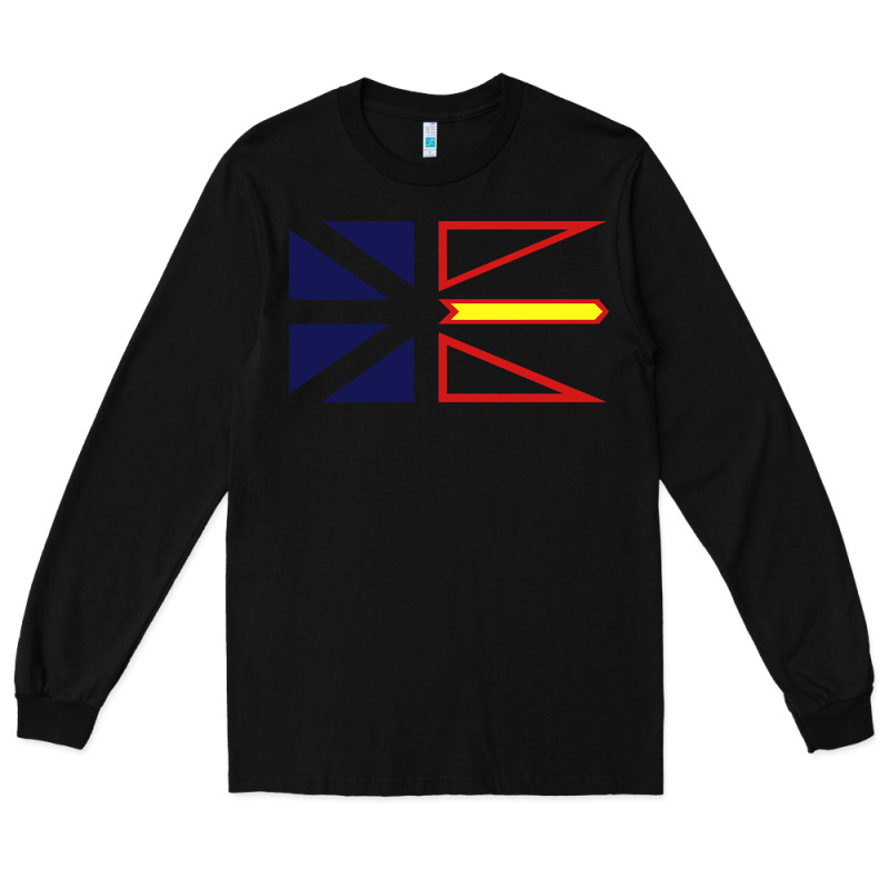 Newfoundland And Labrador Flag - 3 Color Long Sleeve Tee by longCreatives | Teevron