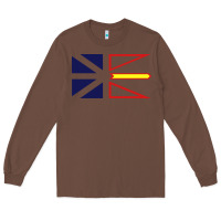 Chestnut Newfoundland and Labrador Flag - 3 Color Long Sleeve Tee - longCreatives