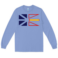 Colony Blue Newfoundland and Labrador Flag - 3 Color Long Sleeve Tee - longCreatives