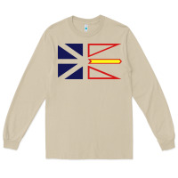 Mushroom Newfoundland and Labrador Flag - 3 Color Long Sleeve Tee - longCreatives