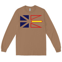 Toasted Coconut Newfoundland and Labrador Flag - 3 Color Long Sleeve Tee - longCreatives