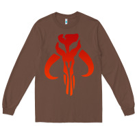 Chestnut Mando Mythosaur Skull Sticker Long Sleeve Tee - longCreatives