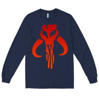 Navy Mando Mythosaur Skull Sticker Long Sleeve Tee - longCreatives