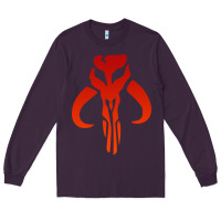 Plum Mando Mythosaur Skull Sticker Long Sleeve Tee - longCreatives