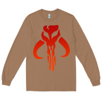 Toasted Coconut Mando Mythosaur Skull Sticker Long Sleeve Tee - longCreatives