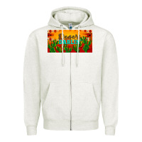 Oatmeal Heather desert darlin' aztec desert sunset license plate Zipper Hoodie - Artiststas